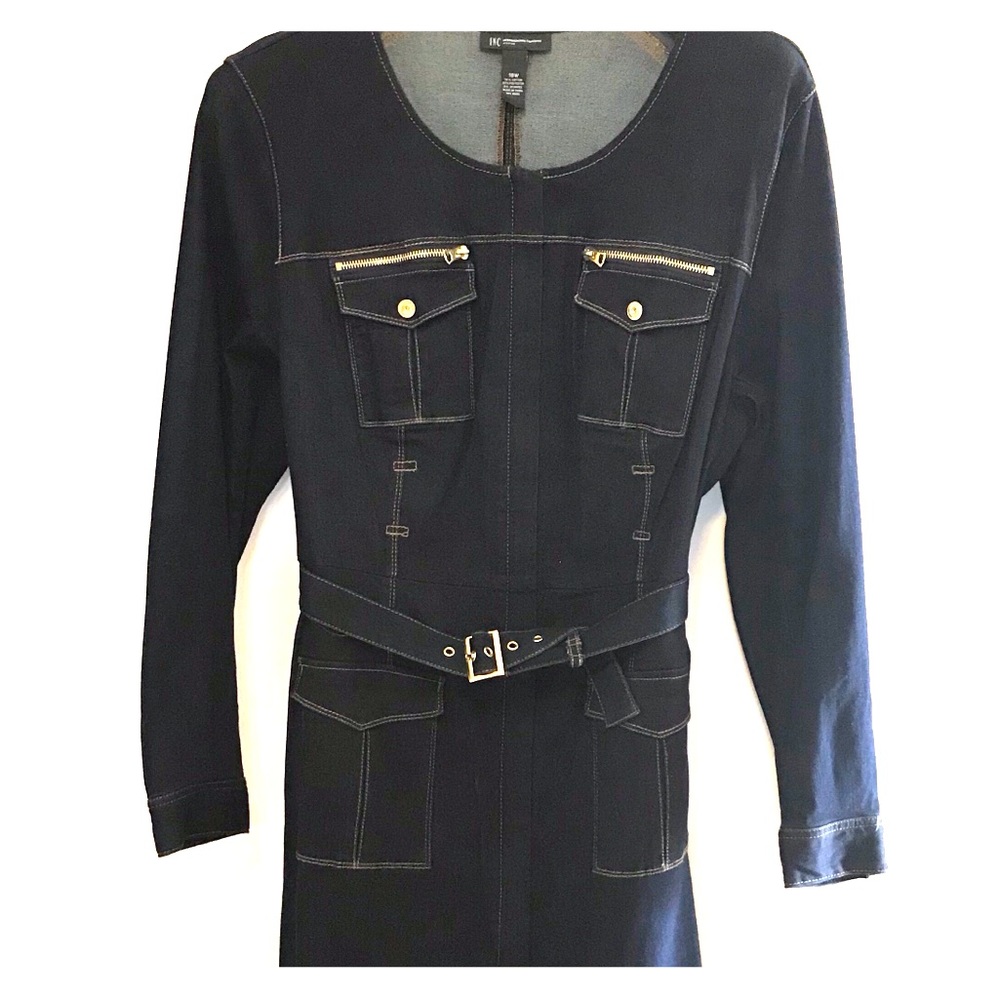 Long Sleeve denim plus size dress